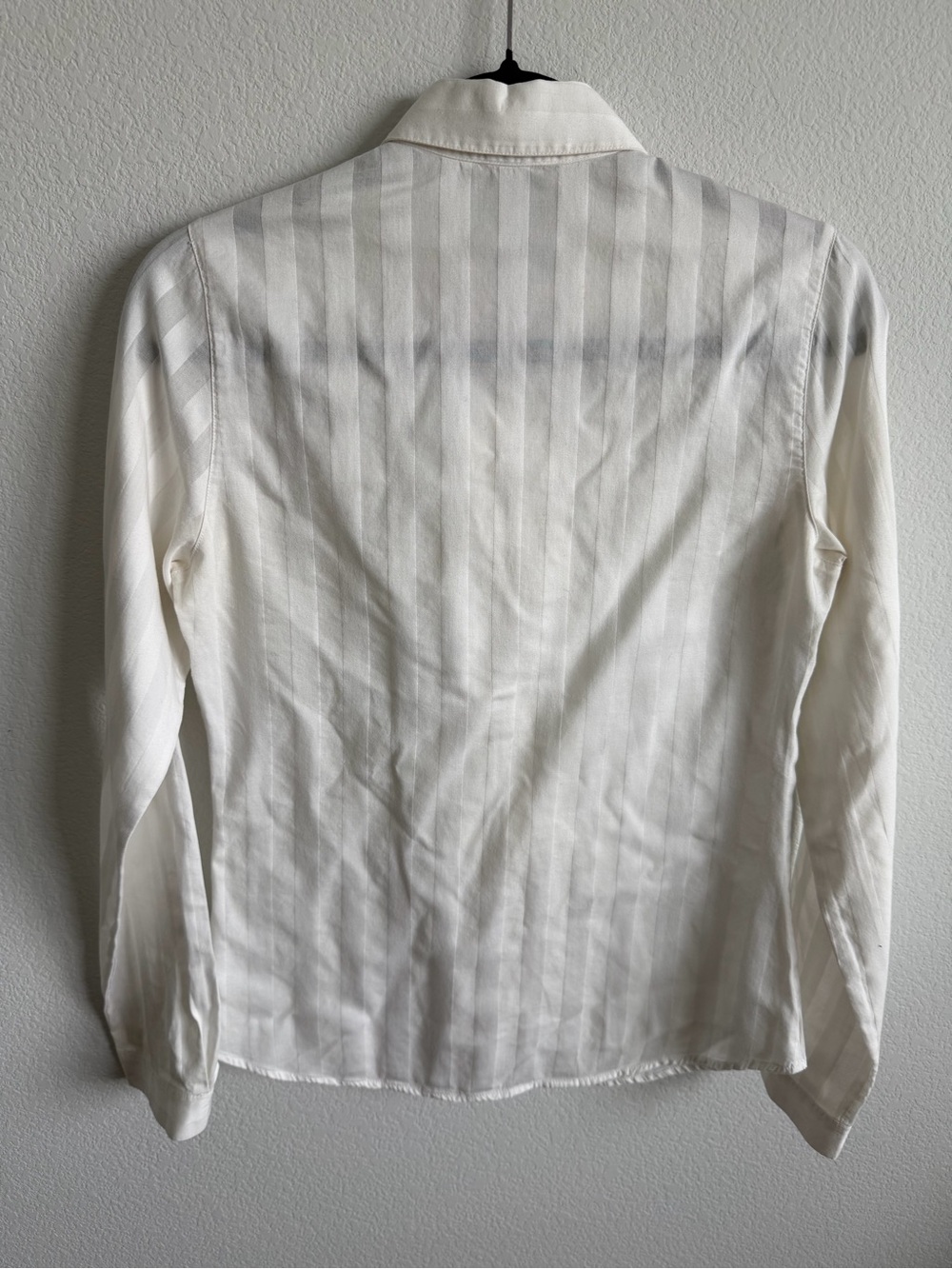 Anne Fontaine Ivory Ruffle Front Button-Down Shirt - Picture 3 of 3